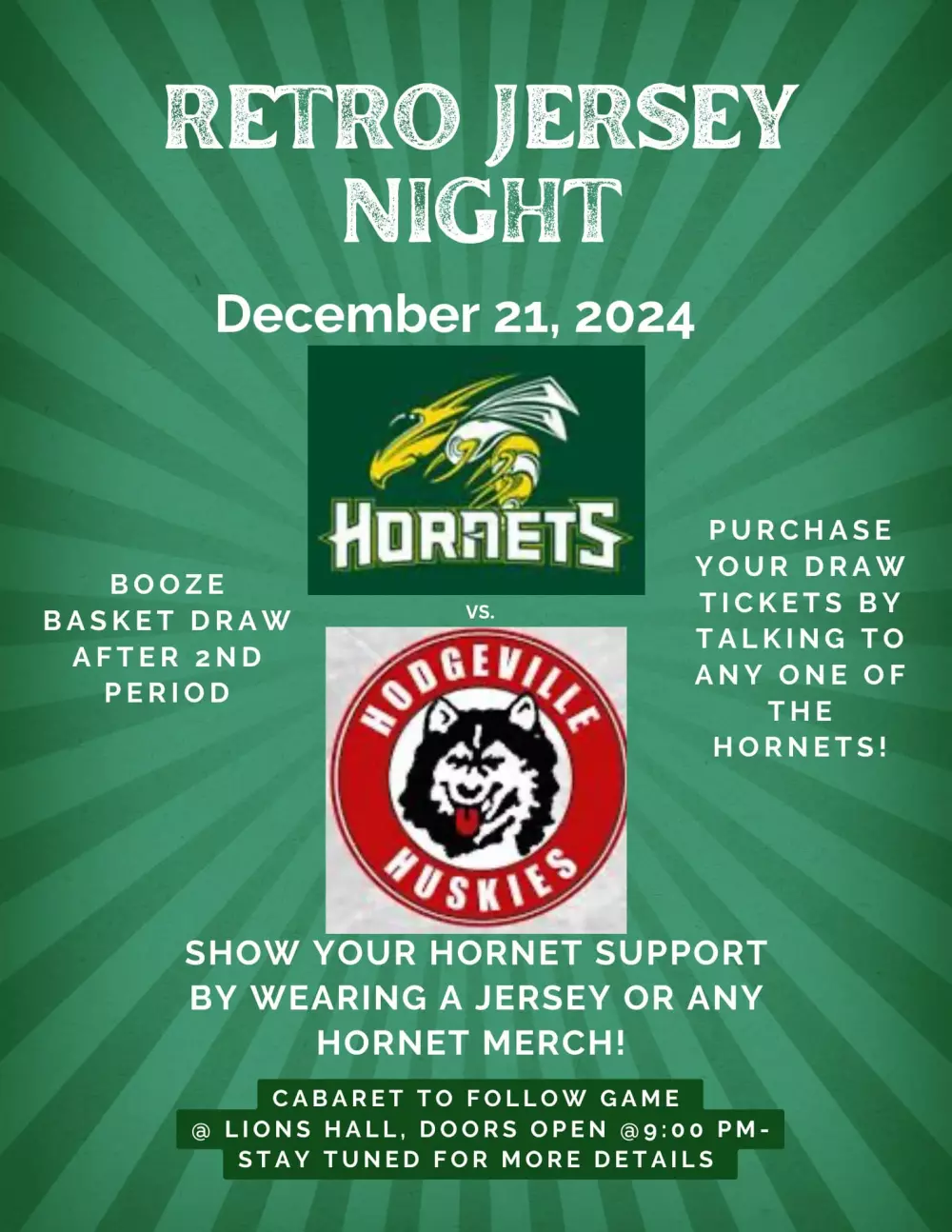 Retro Jersey Night and Cabaret