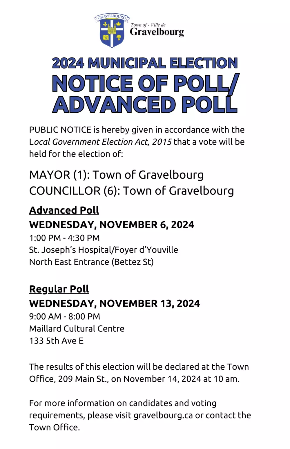 Notice of Poll/Advanced Poll